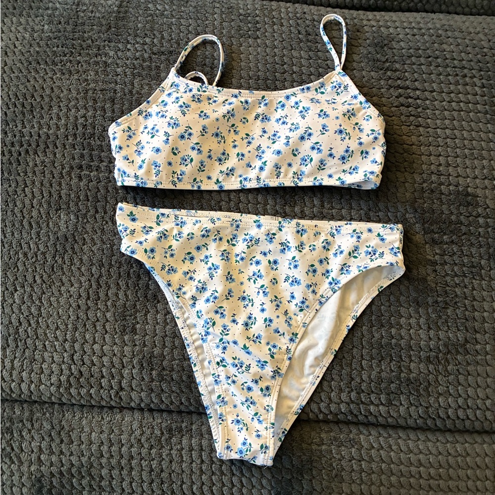 SHEIN Blue Floral Bikini Set